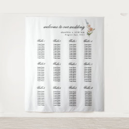 Romantische florale Hochzeitsdekor Wandteppich