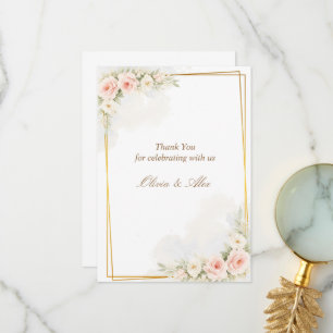 Romantische Florale Hochzeitsdetails Karte Staubig