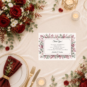 Romantische Florale Hochzeitssuite Hochzeit Dankeskarte
