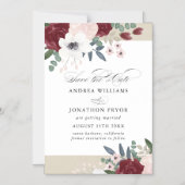 Romantische Florale, magnetisch Save the Date Magneteinladung (Vorderseite)