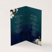 Romantische florale Wreat Wedding Folding Programm (Innenseite)