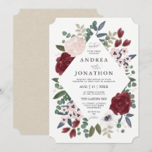 Romantische Florals Hochzeitseinladung