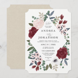 Romantische Florals Hochzeitseinladung Einladung