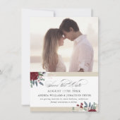 Romantische Florals Save the Date (Vorderseite)