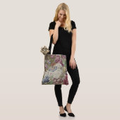 Romantische Florals Tote Tag Tasche (Am Model)