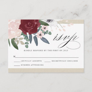 Romantische Florals UAWG RSVP Karte