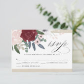 Romantische Florals UAWG RSVP Karte (Stehend Vorderseite)