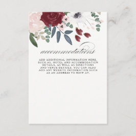 Romantische Floralunterkünfte Begleitkarte