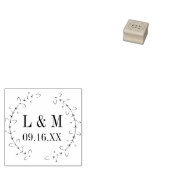 Romantische Foliage Wreath Wedding Personalisiert Gummistempel (Stempel)