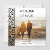 Romantische Folienstraße Ihr Foto Save the Date Magneteinladung (Vorderseite)