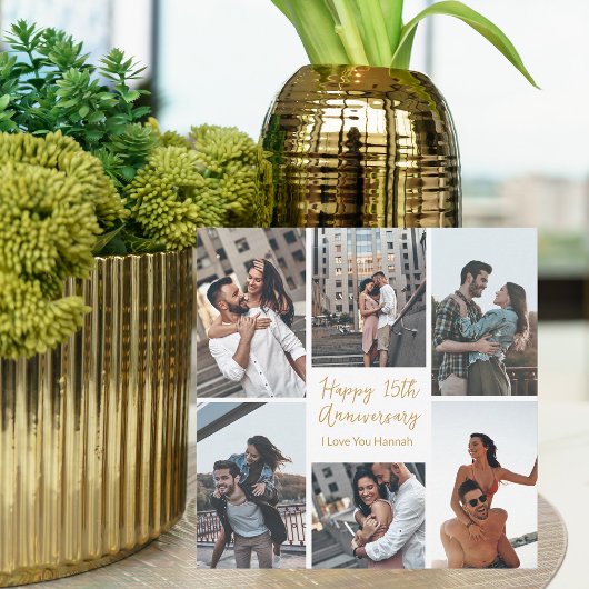 Romantische Foto Collage Card zum Jubiläum