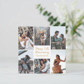 Romantische Foto Collage Card zum Jubiläum (Stehend Vorderseite)