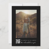 Romantische Foto Hochzeit Einladung (Rückseite)