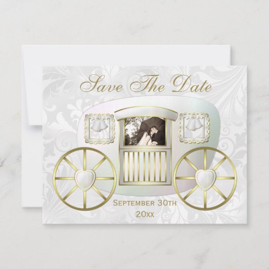 Romantische Foto-Hochzeit Save the Date Einladung (Vorderseite)