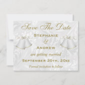 Romantische Foto-Hochzeit Save the Date Einladung (Rückseite)