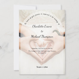 Romantische Foto-Hochzeitseinladung Einladung