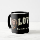Romantische Foto & Name Liebe Valentine Tasse (Vorderseite Links)