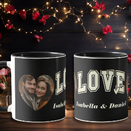 Romantische Foto & Name Liebe Valentine Tasse