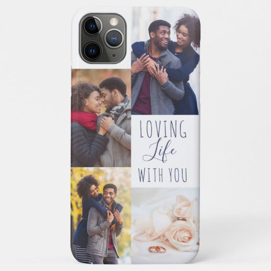 Romantische Fotocollage Das Leben mit dir Weiß Case-Mate iPhone Hülle (Rückseite)