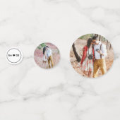 Romantische Fotos - Herz und Monogramm Konfetti (Vorderseiten)