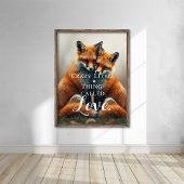 Romantische Fox-Liebe Poster