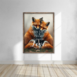Romantische Fox-Liebe Poster