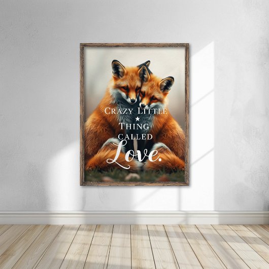 Romantische Fox-Liebe Poster