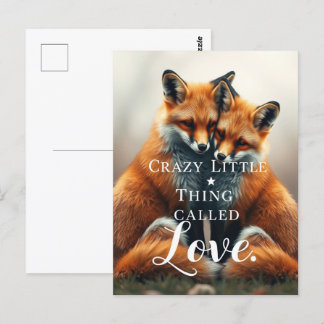 Romantische Fox-Liebe Postkarte