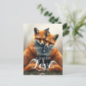Romantische Fox-Liebe Postkarte (Stehend Vorderseite)