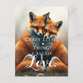 Romantische Fox-Liebe Postkarte (Vorderseite)