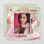 Romantische Frame Foto Einladung (Vorne/Hinten)