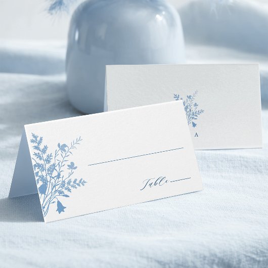 Romantische französische blaue botanische Hochzeit