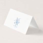 Romantische französische blaue botanische Hochzeit (Rückseite)