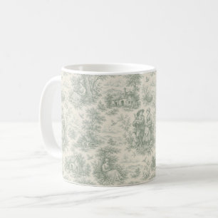 Romantische französische Landschaftstoile in Salbe Kaffeetasse