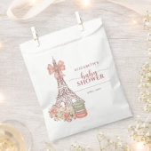 Romantische französische Pink Bow Paris Babydusche Geschenktütchen (Ausgeschnitten)