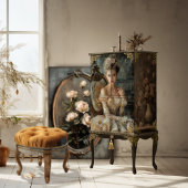 Romantische französische Schönheit, Portrait Decou Seidenpapier