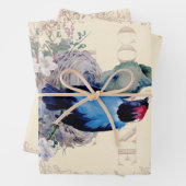 Romantische französische Shabby Chic- und Schmette Geschenkpapier Set (Beispiel)