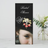 ROMANTISCHE FRAU,ANTIKENJUELE,PEARLS-BRAUTPARTY EINLADUNG (Stehend Vorderseite)