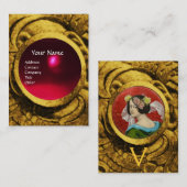 ROMANTISCHE FRAU, BLUME UND BEKÄMPFUNG VON GRIFFIN VISITENKARTE (Vorne/Hinten)