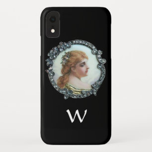 ROMANTISCHE FRAU MIT DIAMANTBLUMEN VINTAGE-EMAILLE Case-Mate iPhone HÜLLE