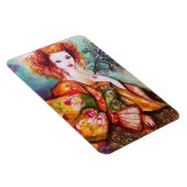 ROMANTISCHE FRAU MIT PEACOCK FEATHER MAGNET (Rechte Seite)