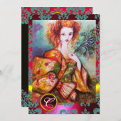 ROMANTISCHE FRAU MIT SPARKLASSIERENDER FUSSGEFÜHL, EINLADUNG (Vorne/Hinten)