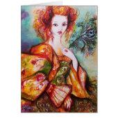 ROMANTISCHE FRAU MIT SPARKLING-PEACOCK-FEATHER (Vorne)