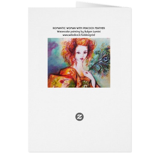 ROMANTISCHE FRAU MIT SPARKLING-PEACOCK-FEATHER (Hinten)