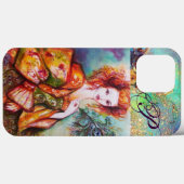 ROMANTISCHE FRAU MIT SPARKLING-PEACOCK-FEATHER Case-Mate iPhone HÜLLE (Rückseite (Horizontal))