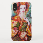 ROMANTISCHE FRAU MIT SPARKLING-PEACOCK-FEATHER Case-Mate iPhone HÜLLE (Rückseite)