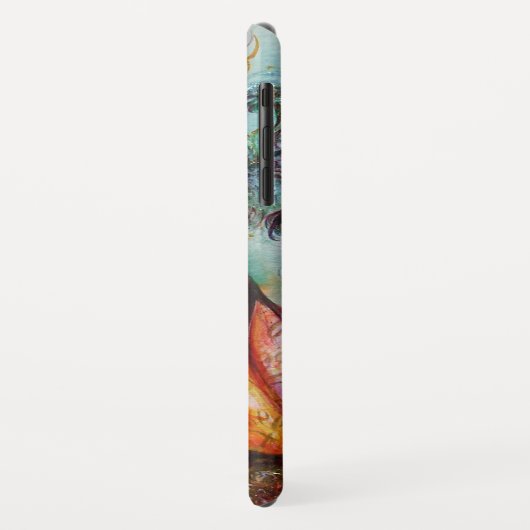 ROMANTISCHE FRAU MIT SPARKLING-PEACOCK-FEATHER Case-Mate iPhone HÜLLE (Hinten/Links)