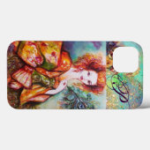 ROMANTISCHE FRAU MIT SPARKLING-PEACOCK-FEATHER Case-Mate iPhone HÜLLE (Rückseite (Horizontal))