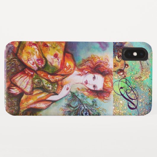 ROMANTISCHE FRAU MIT SPARKLING-PEACOCK-FEATHER Case-Mate iPhone HÜLLE (Rückseite (Horizontal))