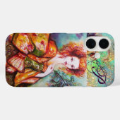 ROMANTISCHE FRAU MIT SPARKLING-PEACOCK-FEATHER Case-Mate iPhone HÜLLE (Rückseite (Horizontal))